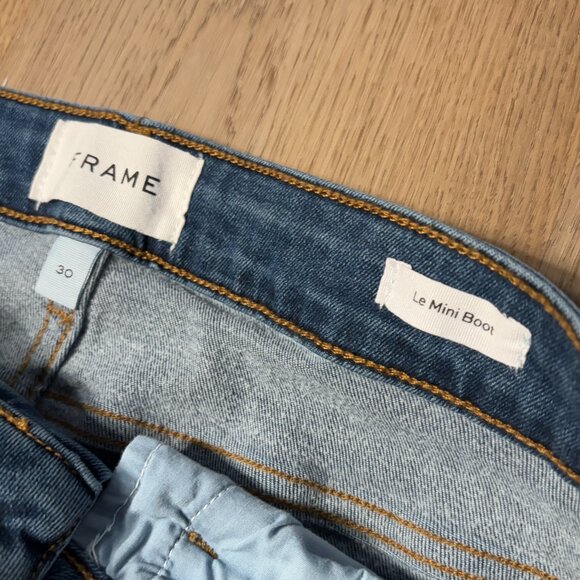 Frame Denim Le Mini Boot Jeans in Poe size 30 31 32 US 10 12 blue - Picture 4 of 7